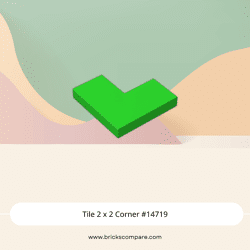 Tile 2 x 2 Corner #14719 - 37-Bright Green
