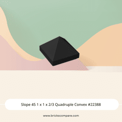 Slope 45 1 x 1 x 2/3 Quadruple Convex #22388 - 26-Black