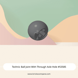 Technic Ball Joint With Through Axle Hole #53585 - 199-Dark Bluish Gray