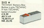 Lego 5293 9V battery case