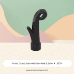 Plant, Grass Stem with Bar Hole 3.2mm #15279 - 26-Black