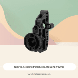 Technic, Steering Portal Axle, Housing #92908 - 26-Black