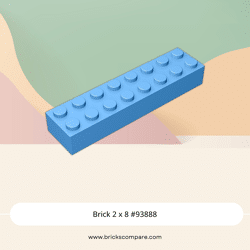 Brick 2 x 8 #93888 - 102-Medium Blue
