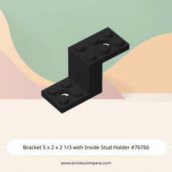 Bracket 5 x 2 x 2 1/3 with Inside Stud Holder #76766  - 26-Black