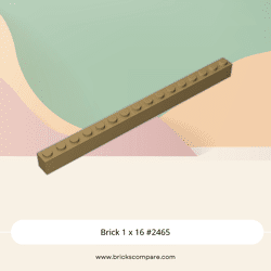 Brick 1 x 16 #2465 - 138-Dark Tan