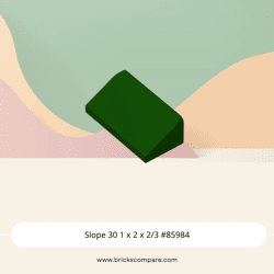 Slope 30 1 x 2 x 2/3 #85984 - 141-Dark Green