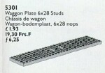Lego 5301 Wagon / Carriage Plate 6 x 28, Grey
