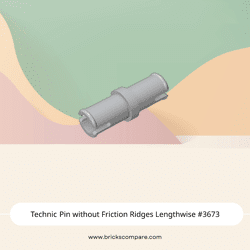 Technic Pin without Friction Ridges Lengthwise #3673 - 194-Light Bluish Gray