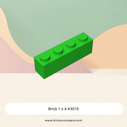 Brick 1 x 4 #3010 - 37-Bright Green