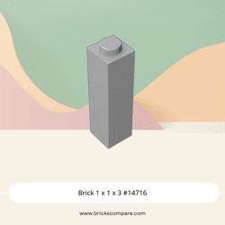 Brick 1 x 1 x 3 #14716 - 194-Light Bluish Gray