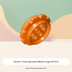 Technic Tread Sprocket Wheel Large #57519 - 106-Orange