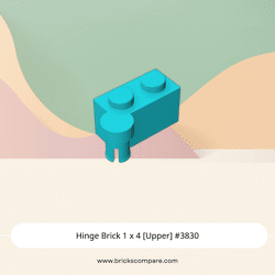 Hinge Brick 1 x 4 [Upper] #3830 - 322-Medium Azure
