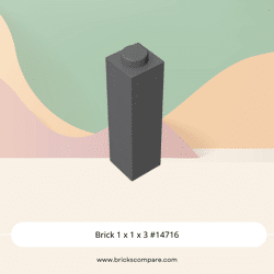 Brick 1 x 1 x 3 #14716 - 199-Dark Bluish Gray