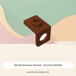 Minifig Neckwear Bracket - One Stud #42446 - 192-Reddish Brown