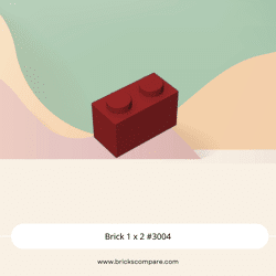 Brick 1 x 2 #3004 - 154-Dark Red