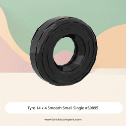 Tyre 14 x 4 Smooth Small Single #59895 - 26-Black