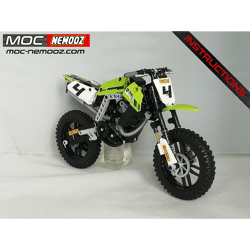 Rebrickable MOC-32892 Kawasaki KX450 off-road motorcycle