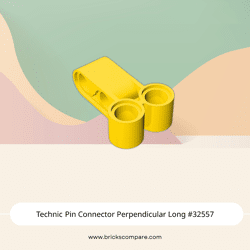 Technic Pin Connector Perpendicular Long #32557 - 24-Yellow