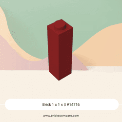 Brick 1 x 1 x 3 #14716 - 154-Dark Red