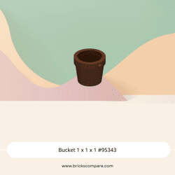 Bucket 1 x 1 x 1 #95343 - 192-Reddish Brown