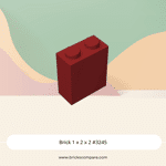 Brick 1 x 2 x 2 #3245 - 154-Dark Red