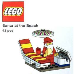Lego TRUSANTA Santa Claus at the beach