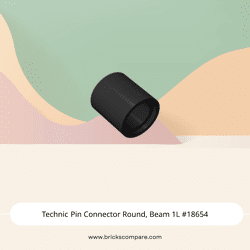 Technic Pin Connector Round, Beam 1L #18654 - 26-Black
