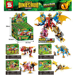 SY 1604A Dinosaur World: 4 Combinations of Gold Wing Mecha