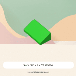 Slope 30 1 x 2 x 2/3 #85984 - 37-Bright Green