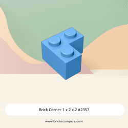 Brick Corner 1 x 2 x 2 #2357 - 102-Medium Blue