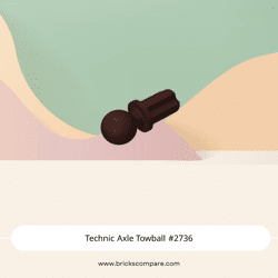 Technic Axle Towball #2736 - 308-Dark Brown