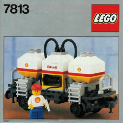 Lego 7813 Trains: Shell tanker carriages