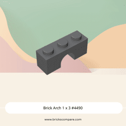 Brick Arch 1 x 3 #4490 - 199-Dark Bluish Gray