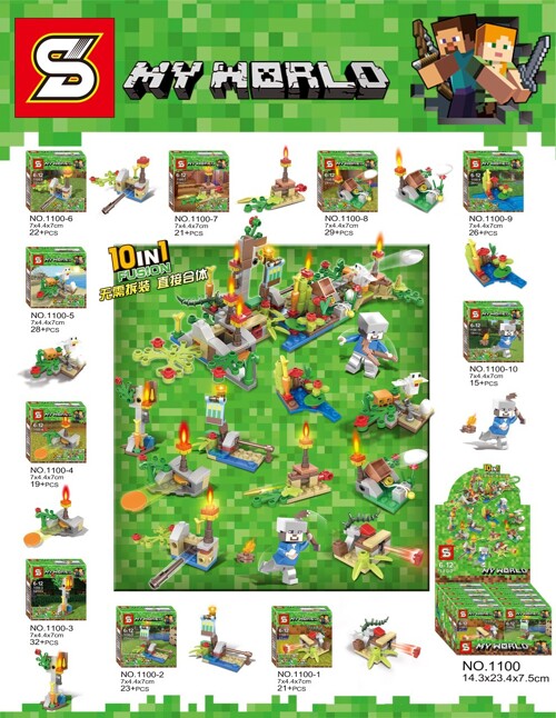 SY 1100-10 Minecraft: 10 small mini scenes