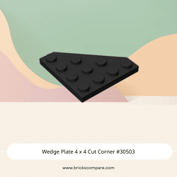 Wedge Plate 4 x 4 Cut Corner #30503 - 26-Black