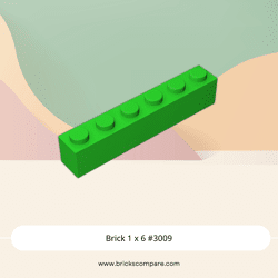 Brick 1 x 6 #3009 - 37-Bright Green