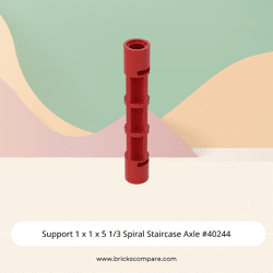 Support 1 x 1 x 5 1/3 Spiral Staircase Axle #40244 - 21-Red