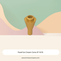 Food Ice Cream Cone #11610 - 297-Pearl Gold