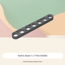Technic Beam 1 x 7 Thin #32065 - 199-Dark Bluish Gray