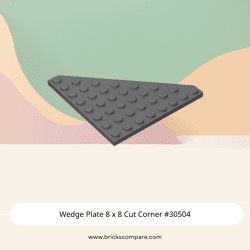 Wedge Plate 8 x 8 Cut Corner #30504 - 199-Dark Bluish Gray