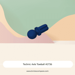 Technic Axle Towball #2736 - 140-Dark Blue