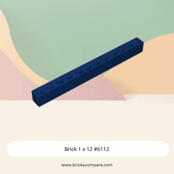 Brick 1 x 12 #6112 - 140-Dark Blue
