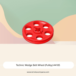 Technic Wedge Belt Wheel (Pulley) #4185 - 21-Red