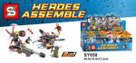 SY SY658-2 Super Heroes 8 minifigure vehicles