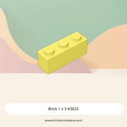 Brick 1 x 3 #3622 - 226-Bright Light Yellow