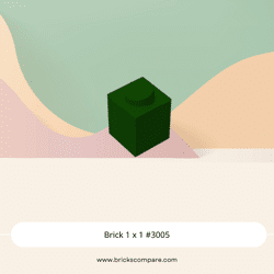 Brick 1 x 1 #3005 - 141-Dark Green
