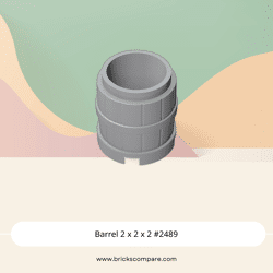 Barrel 2 x 2 x 2 #2489 - 194-Light Bluish Gray