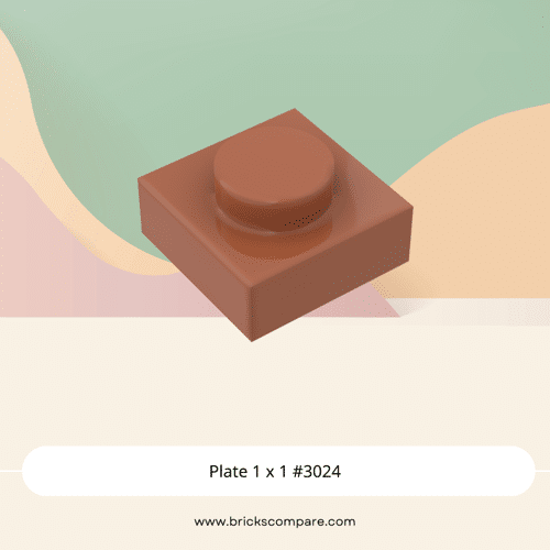 Plate 1 x 1 #3024 - 38-Dark Orange
