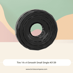 Tire 14 x 4 Smooth Small Single #3139 - 26-Black