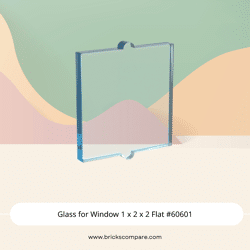 Glass for Window 1 x 2 x 2 Flat #60601  - 42-Trans-Light Blue